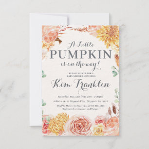 INVITATIONS SUR LA DOUCHE DE BÉBÉ DE PETIT CITROUI