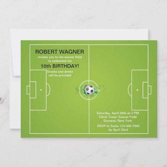 Invitations sur le terrain de football (Devant)