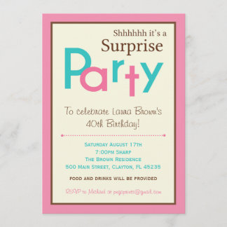 Invitations Surprise Anniversaire - Adulte
