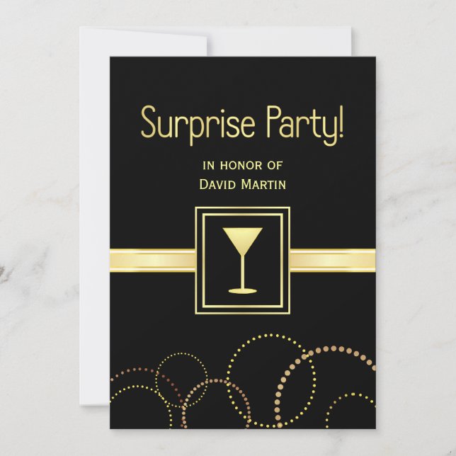 Invitations Surprise Party - Contemporaines (Devant)