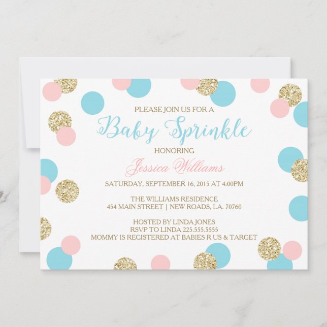 Invitations surprises de sauterelles de bébé (Devant)