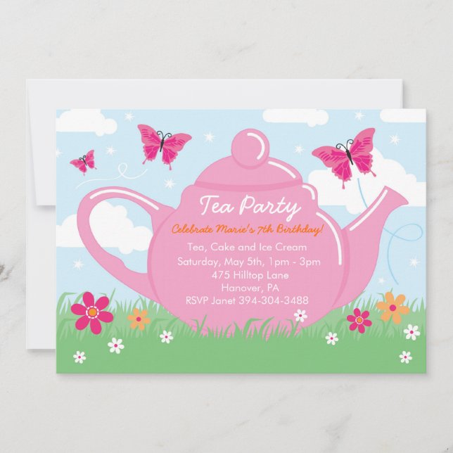 Invitations Tea Party (Devant)