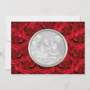 Invitations template - customizable red roses