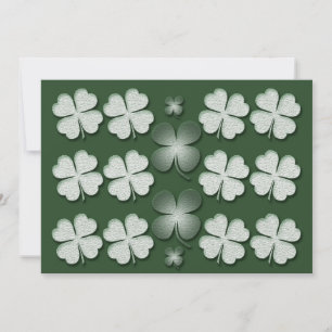 Invitations template - customizable shamrocks