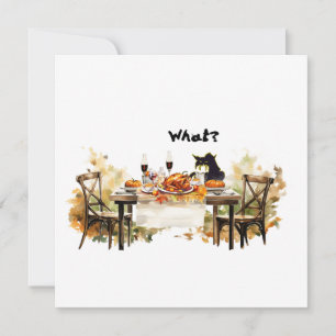 Invitations Thanksgiving Bad Cat envelopes, feline