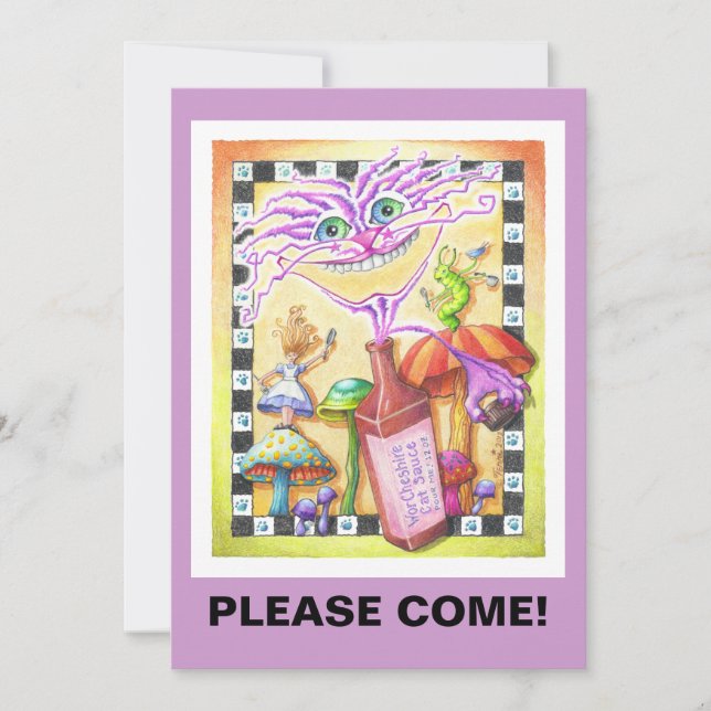 INVITATIONS - The WorCHESHIRE CAT (Front)