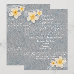 Invitations tropicales de partie d'été de fleur de