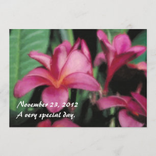 Invitations tropicales hawaïennes de Plumeria