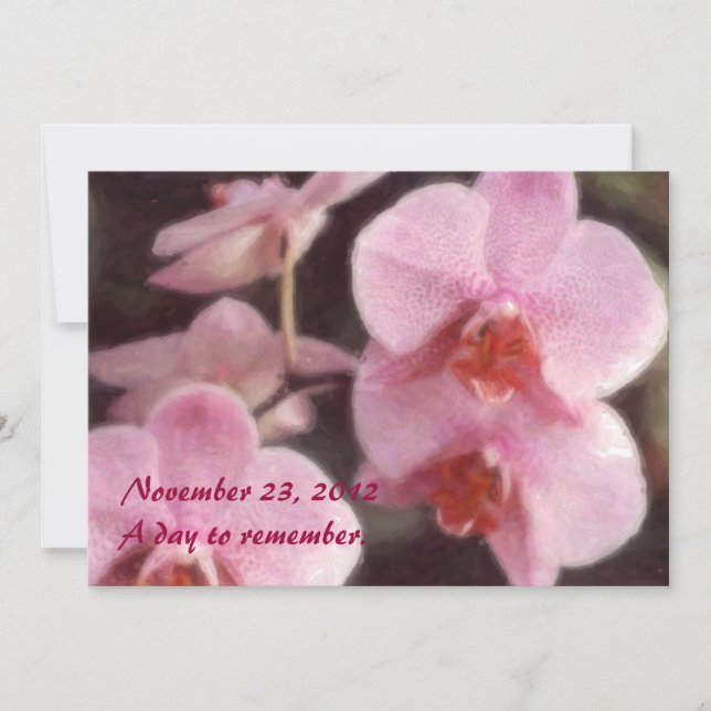 Invitations tropicales hawaïennes d'orchidée (Devant)