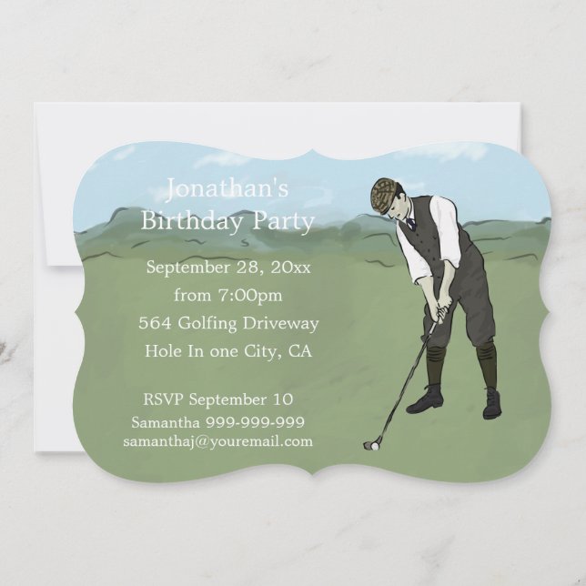 Invitations uniques de fête d'anniversaire d'art (Dos)