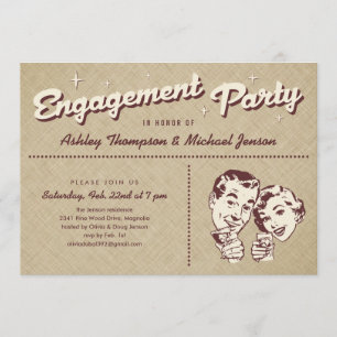 Invitations uniques de partie de fiançailles