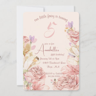 Invitations uniques Enchanted Fairy Anniversaire