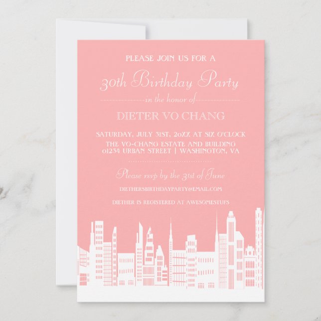 Invitations urbains de fête d'anniversaire de (Devant)