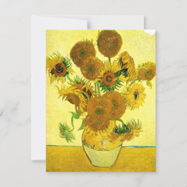Invitations Van Gogh Sunflower (Devant)