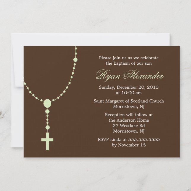 Invitations vertes de chapelet (Devant)