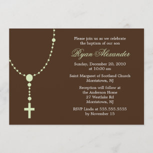 Invitations vertes de chapelet