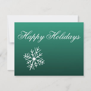 Invitations vertes de flocons de neige