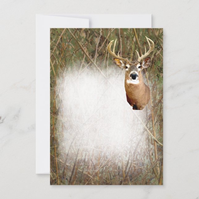 Invitations vides de Camo de chasse d'andouillers (Devant)