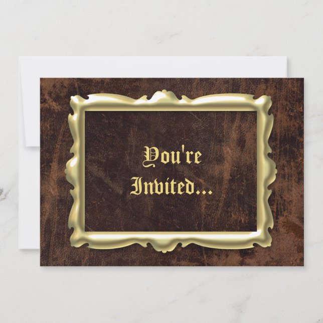Invitations vintage Antique Frame Style Party (Devant)