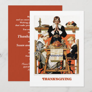 Invitations vintage Art Thanksgiving Diner