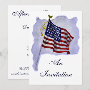 Invitations vintage US Flag Custom Party