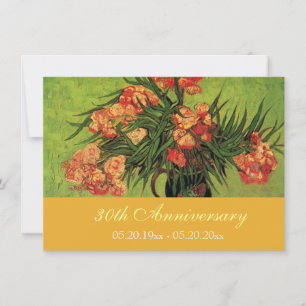Invitations vintages à l'anniversaire de l'art flo