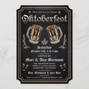 Invitations Vintages à l'Oktoberfest v.3