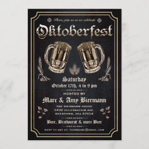 Invitations Vintages à l'Oktoberfest v.3