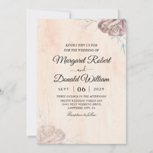 invitations vintages à un mariage rustique
