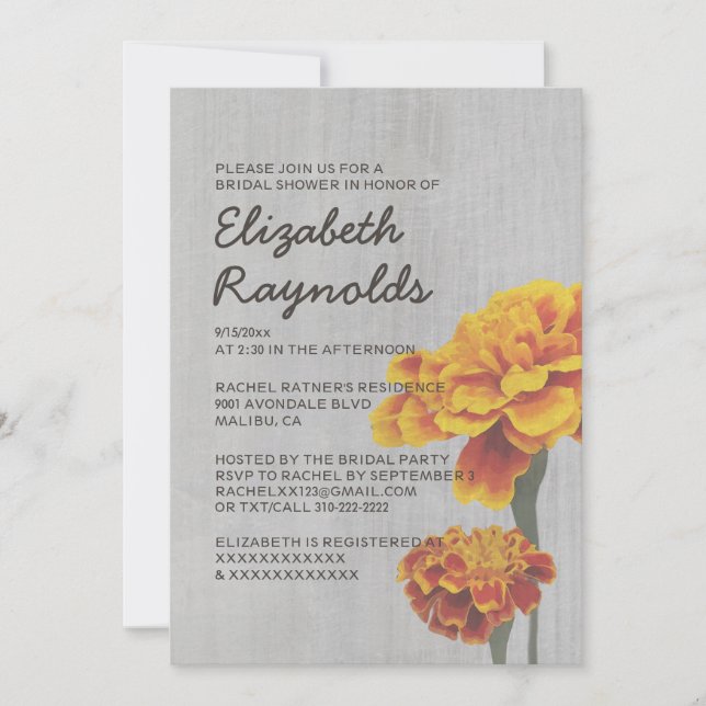 Invitations vintages de Fête de la mariée de (Devant)