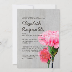Invitations vintages de Fête de la mariée de