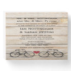 Invitations vintages de mariage de bicyclette