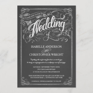 Invitations Vintages de mariage rustique