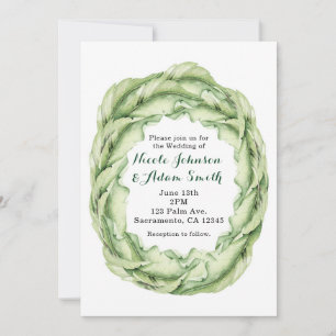 Invitations vintages de mariage tropical chic Feui