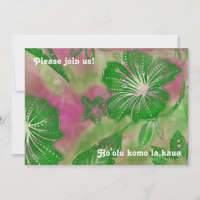 Invitations vintages du Batik Luau balinais (Devant)