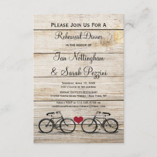 Invitations Vintages pour le dîner de répétition à