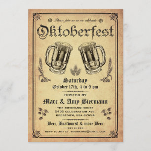 Invitations vintages suprêmes v.2 d'Oktoberfest