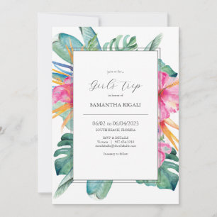 Invitations Week-end Fleurs Tropicales