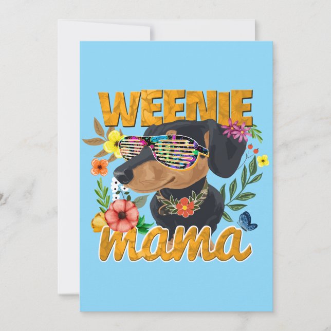 Invitations WEENIE MAMA Dachshund Party (Devant)