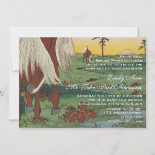 Invitations Whimsical Horse Wedding