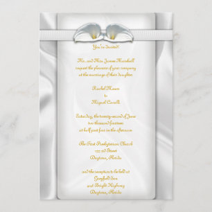 Invitations White Calla Lilly