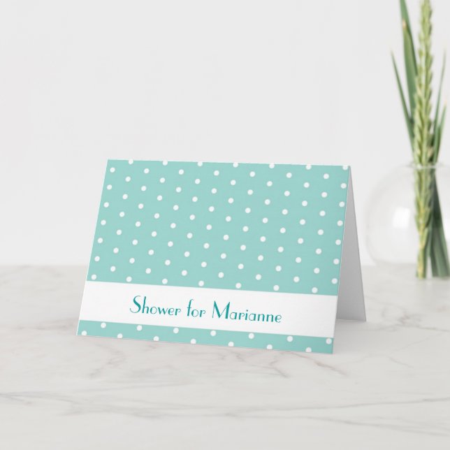 Invitations With Dots:Robins egg (Front)