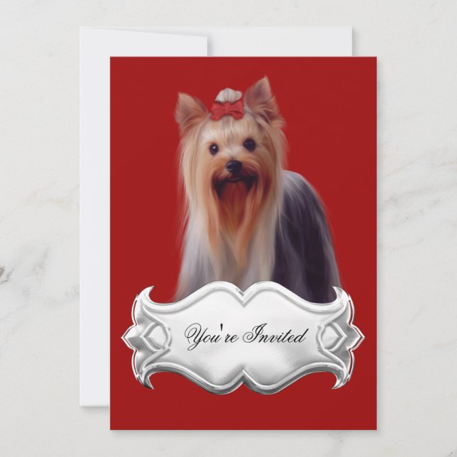 Invitations Yorkshire terrier Chiens de marionnett (Devant)