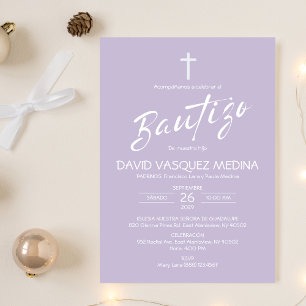 Invitcion Bautizo Minimalist Pastel Colours Baptis Invitation
