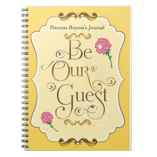 Invité à être Rose Rose Princesse Cahier Journal