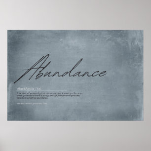 Invite Abundance into Your Home Poster