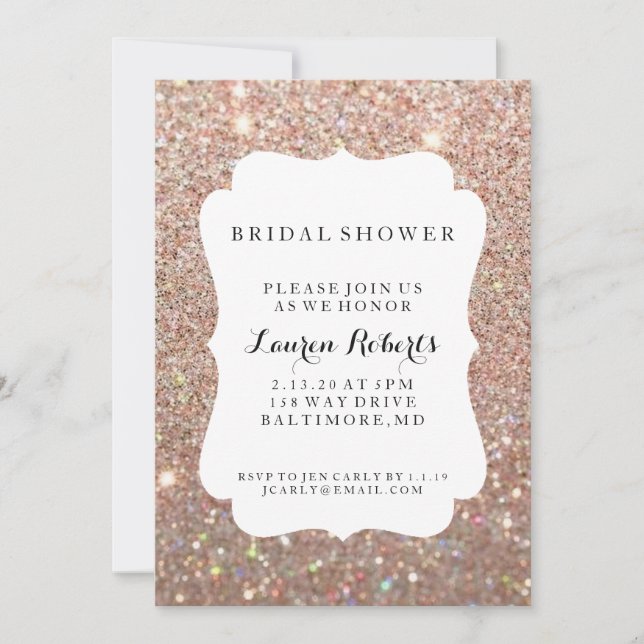 Invite - Bridal Shower Day Fab - Rose Gold (Front)