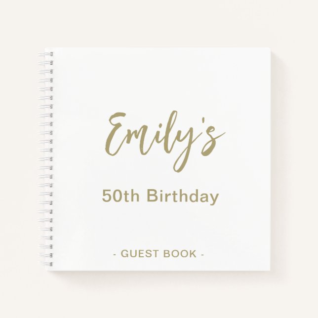 Invité de fête d'anniversaire personnalisé Livre d (Devant)