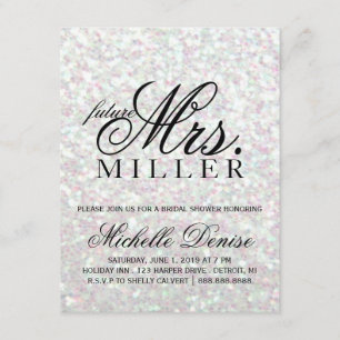 Invite - Glit Fab future Mrs. Iridescent Bridal