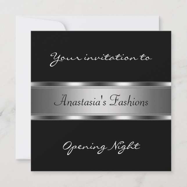 Invite Opening Night Black Silver (Front)